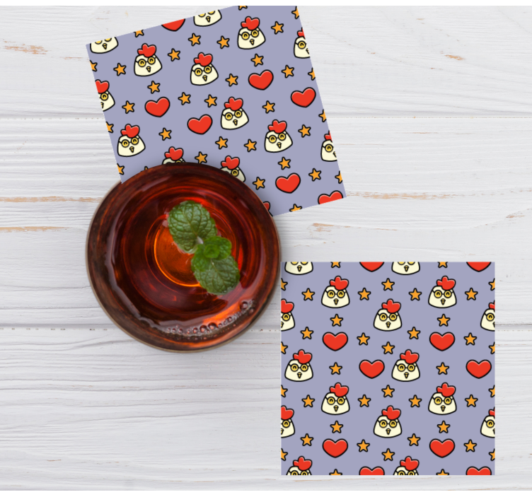 Sottobicchieri frikis teste di pollo giocose - TenStickers