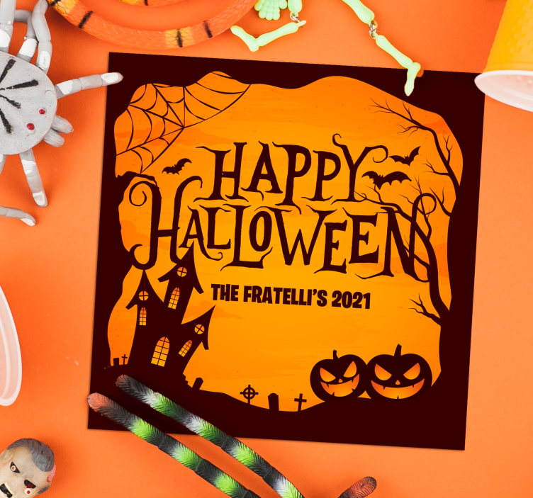 Sottobicchieri halloween festa di halloween spettrale - TenStickers