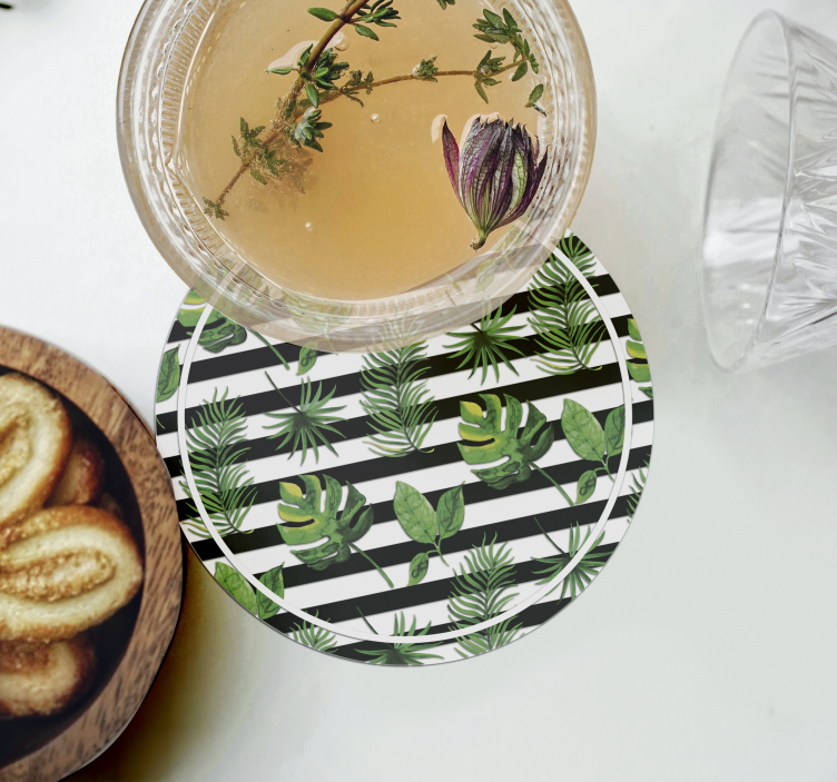 Sottobicchieri idea foglia tropicale - TenStickers