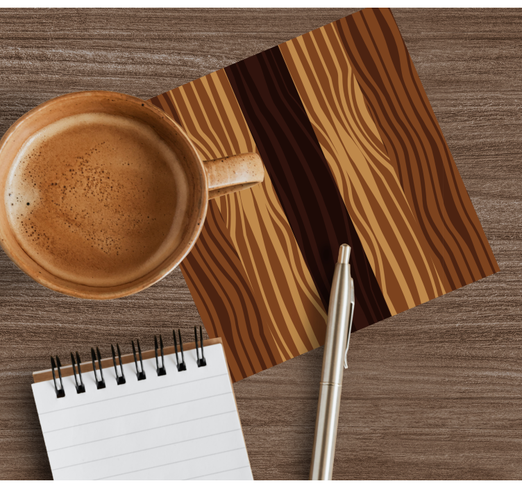 Sottobicchieri in legno naturale con venature - TenStickers