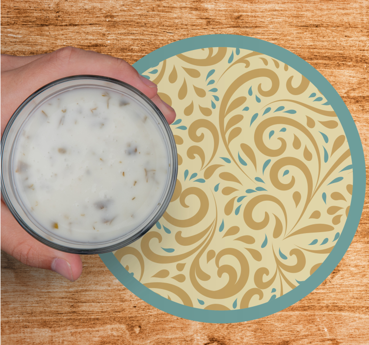 Sottobicchieri ispirazione floreale elegante - TenStickers