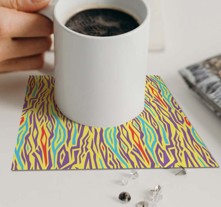 Sottobicchieri linee astratte vibranti - TenStickers