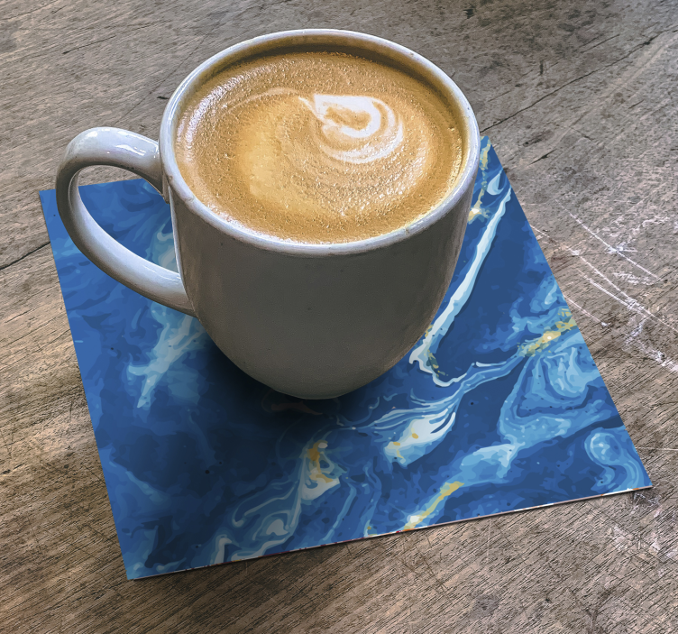 Sottobicchieri marmo blu mottled - TenStickers