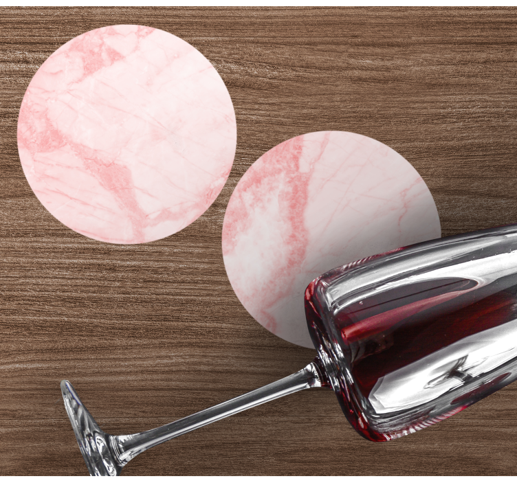 Sottobicchieri marmo rosa texturizzato - TenStickers