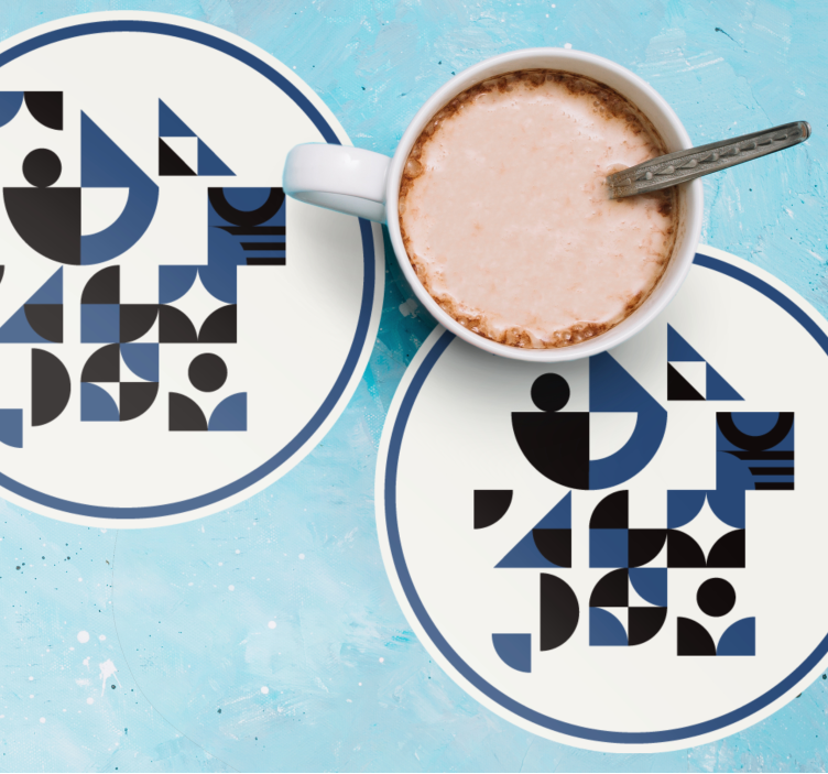 Sottobicchieri moderno disposizione geometrica - TenStickers