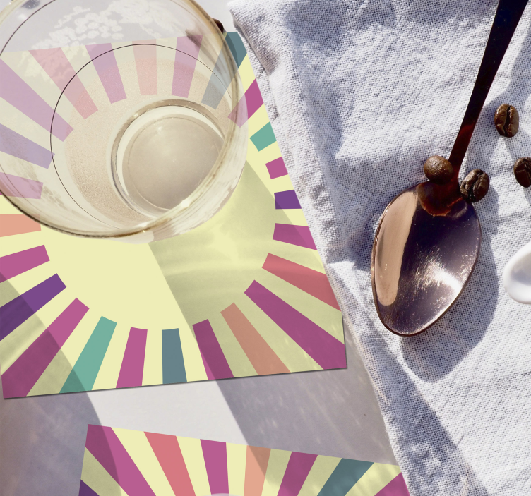 Sottobicchieri moderno elemento circolare geometrico - TenStickers