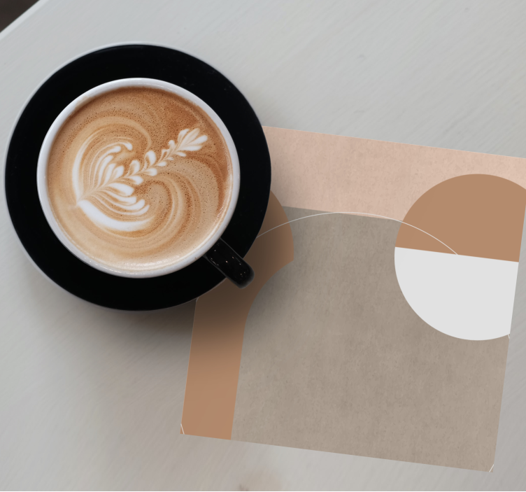 Sottobicchieri moderno forme geometriche astratte - TenStickers