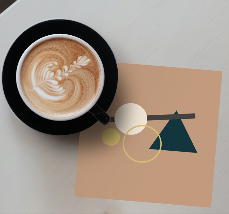 Sottobicchieri moderno forme geometriche con cerchio - TenStickers