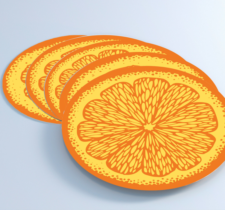 Sottobicchieri moderno motivo fette di agrumi - TenStickers
