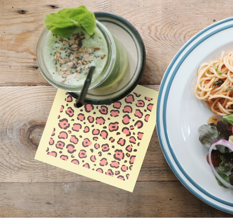 Sottobicchieri moderno motivo maculato leopardato - TenStickers