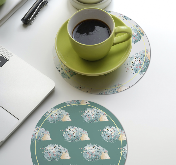 Sottobicchieri moderno ricci in ambienti floreali - TenStickers