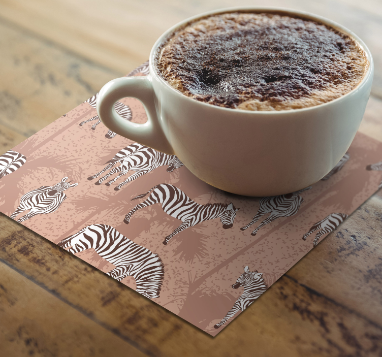 Sottobicchieri moderno superficie texturizzata zebra - TenStickers