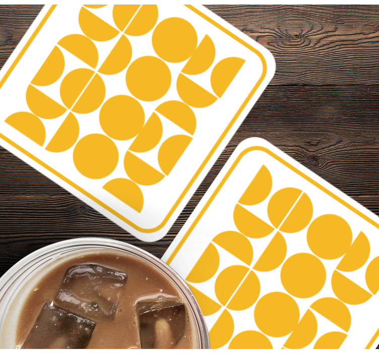 Sottobicchieri motivi a forma geometrica - TenStickers