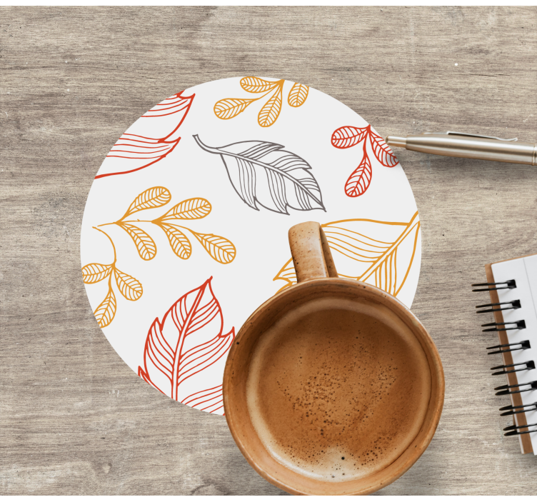 Sottobicchieri motivi foglia strati - TenStickers