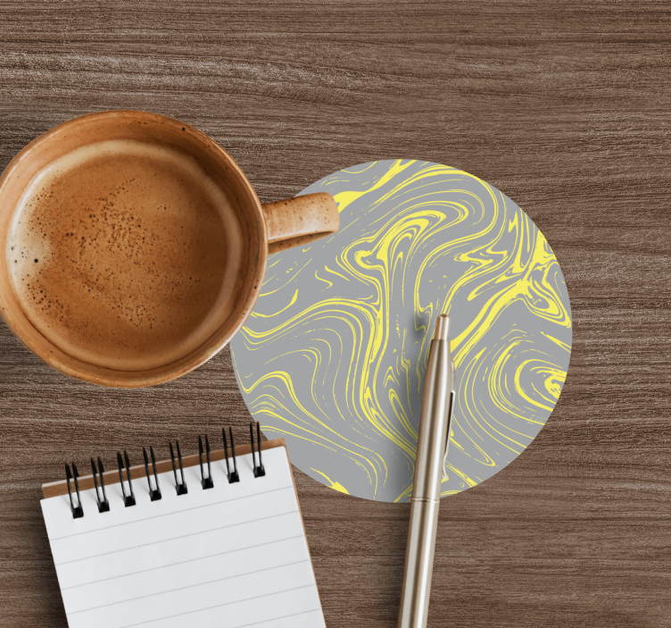 Sottobicchieri motivi gialli vorticosi - TenStickers