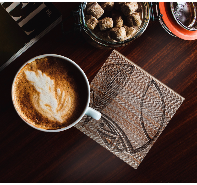 Sottobicchieri motivi in legno intricati - TenStickers