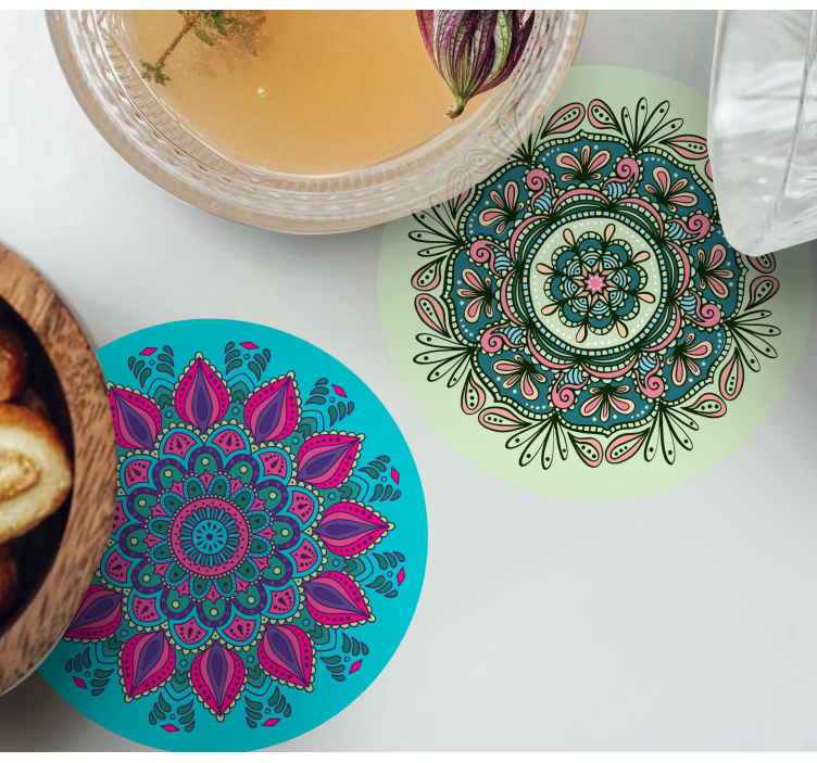 Sottobicchieri motivi mandala intricati - TenStickers