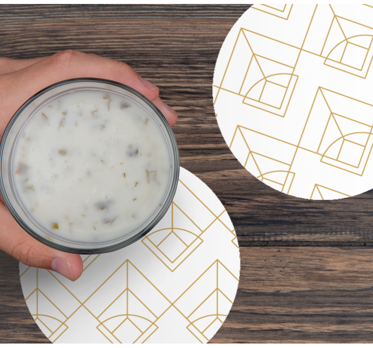 Sottobicchieri motivo a disegno geometrico - TenStickers