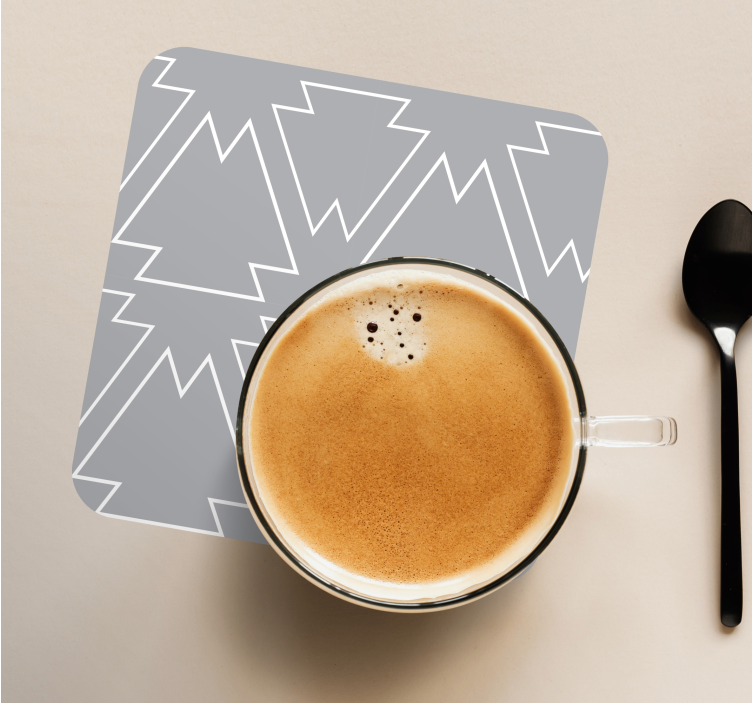 Sottobicchieri motivo albero angolare - TenStickers