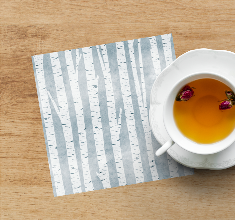 Sottobicchieri motivo albero di betulla - TenStickers