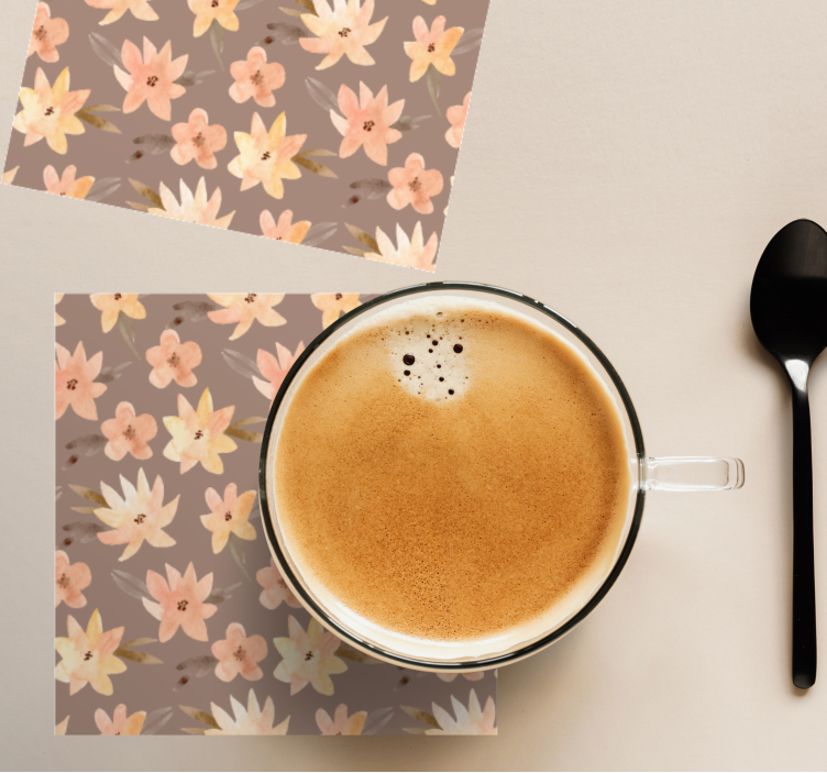 Sottobicchieri motivo botanico - TenStickers