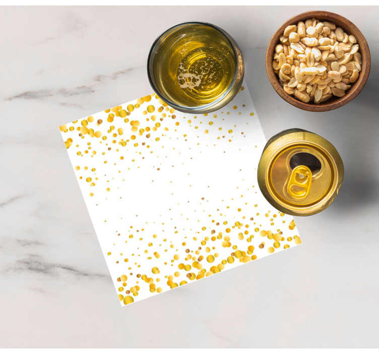 Sottobicchieri motivo circolare giallo - TenStickers