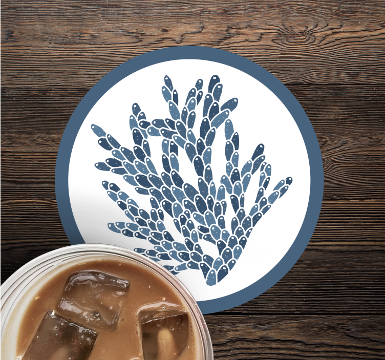 Sottobicchieri motivo corallo astratto - TenStickers