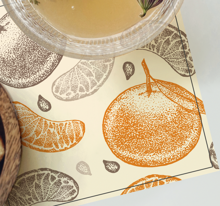 Sottobicchieri motivo frutta agrumi - TenStickers