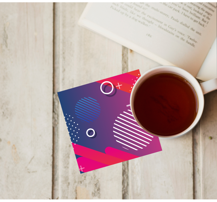 Sottobicchieri motivo geometrico con cerchi - TenStickers