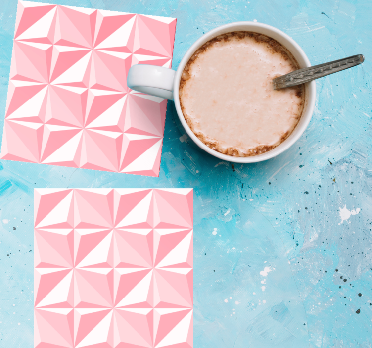 Sottobicchieri motivo geometrico testurizzato - TenStickers