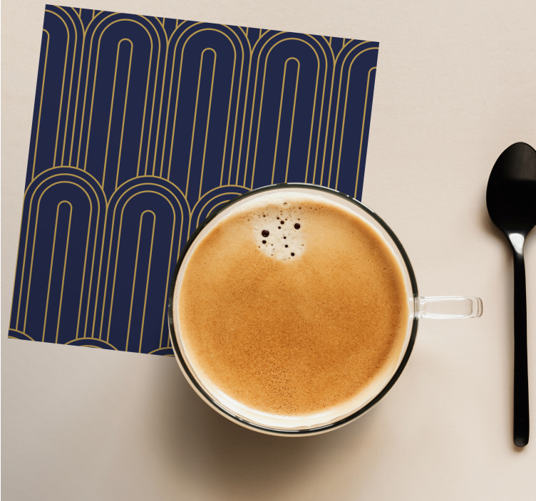 Sottobicchieri motivo linee curve - TenStickers