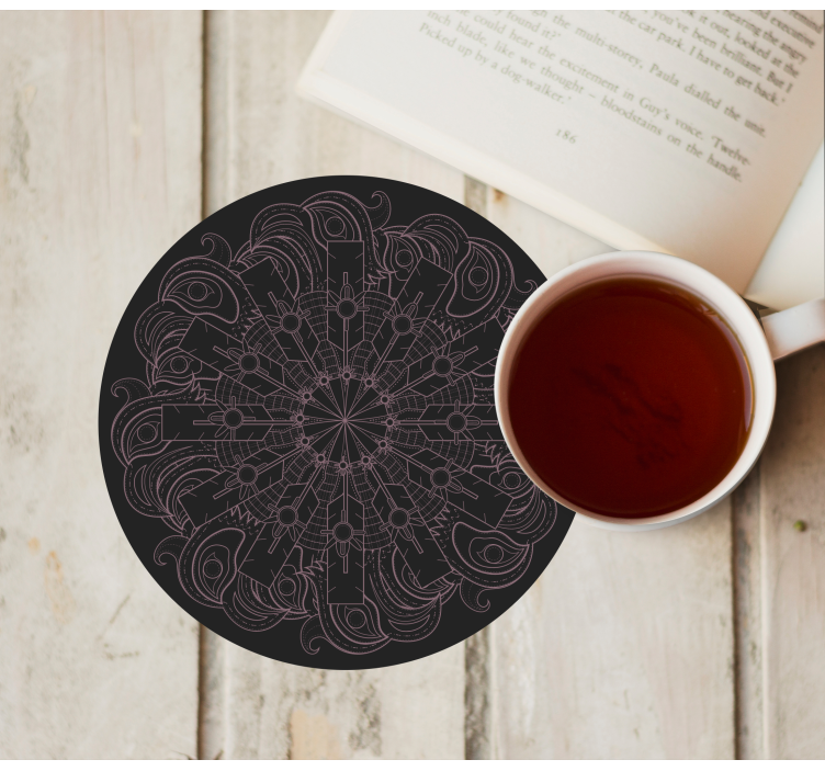 Sottobicchieri motivo mandala intricato - TenStickers