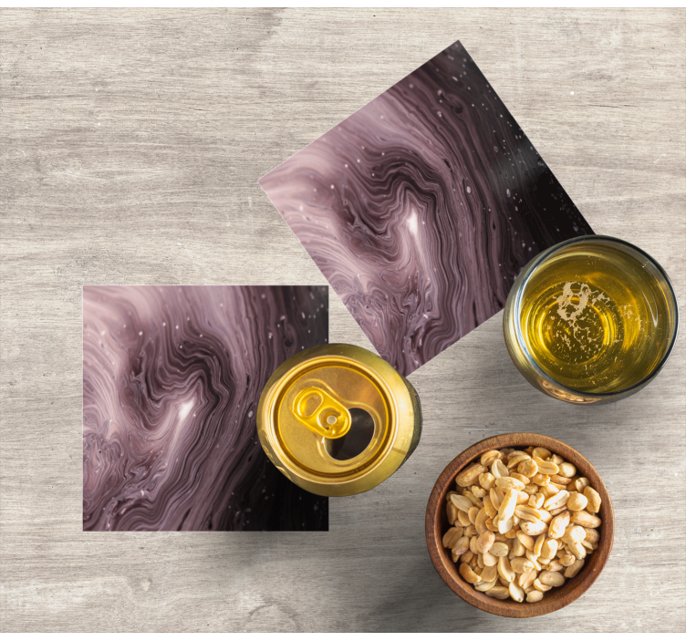 Sottobicchieri motivo marmo fluido - TenStickers