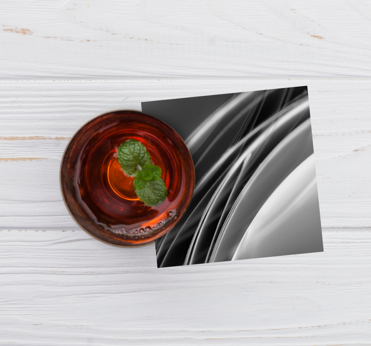 Sottobicchieri motivo onde astratte - TenStickers