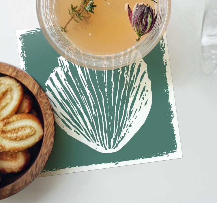 Sottobicchieri motivo stampa conchiglia - TenStickers