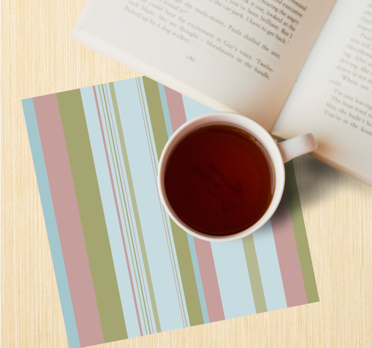 Sottobicchieri motivo striato vibrante - TenStickers