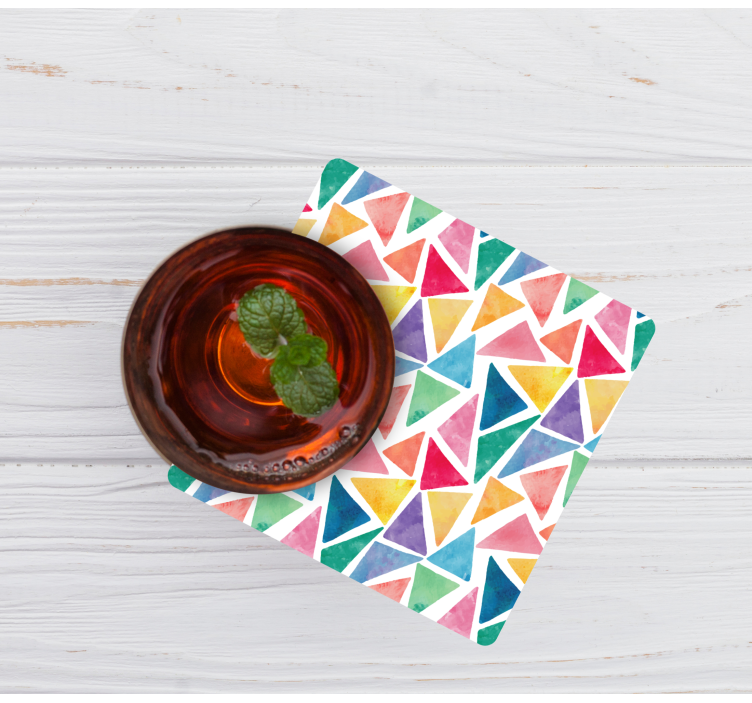 Sottobicchieri motivo triangolare colorato - TenStickers