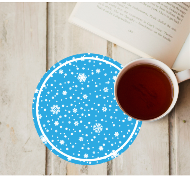 Sottobicchieri natalizi a forma di fiocco di neve - TenStickers