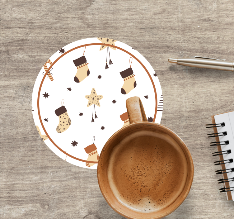 Sottobicchieri natalizi calze festive di natale - TenStickers