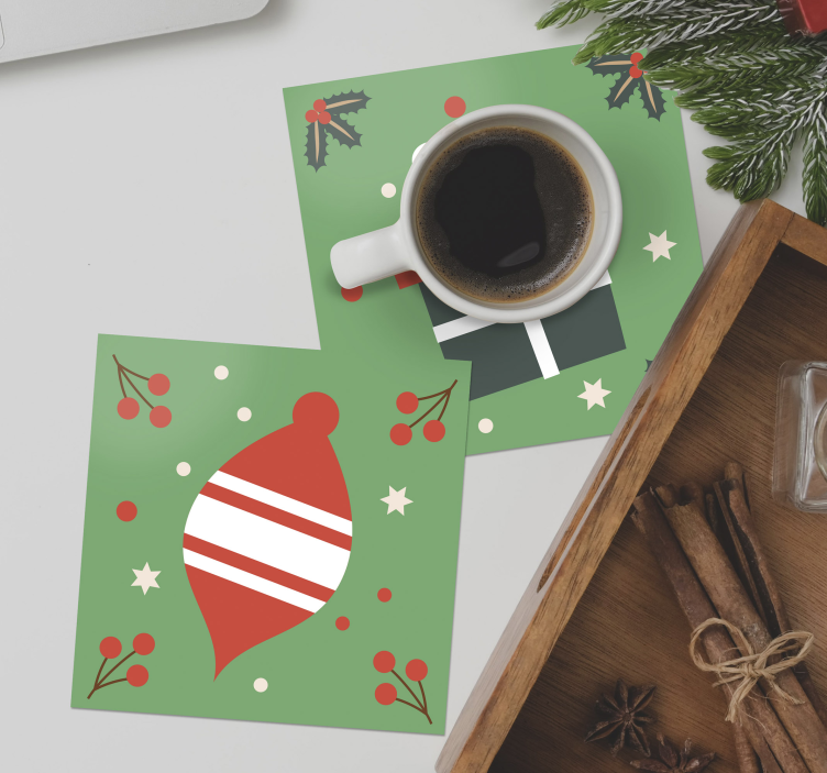Sottobicchieri natalizi decorativi e regalo - TenStickers