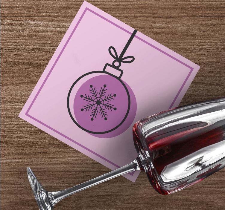 Sottobicchieri natalizi grafica fiocco di neve - TenStickers