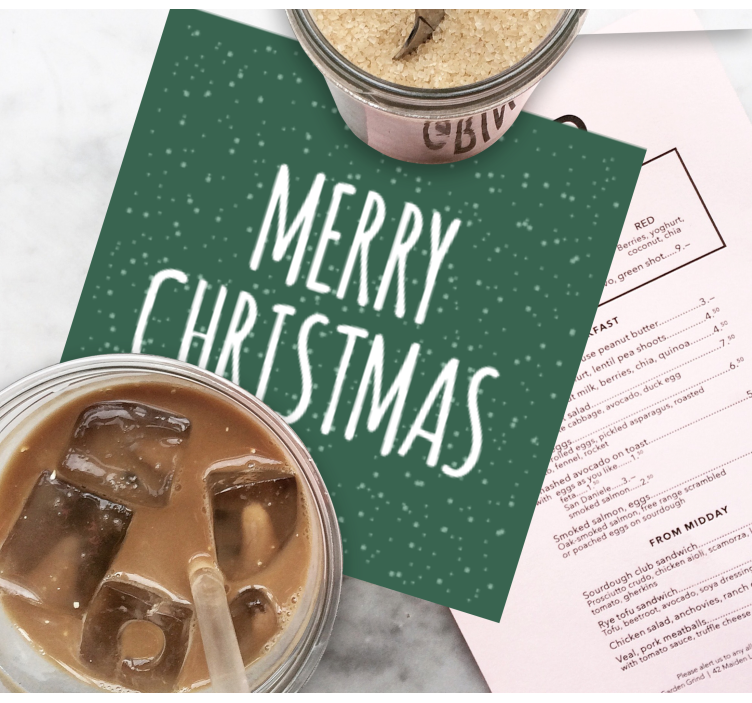 Sottobicchieri natalizi motivo fiocco di neve festivo - TenStickers