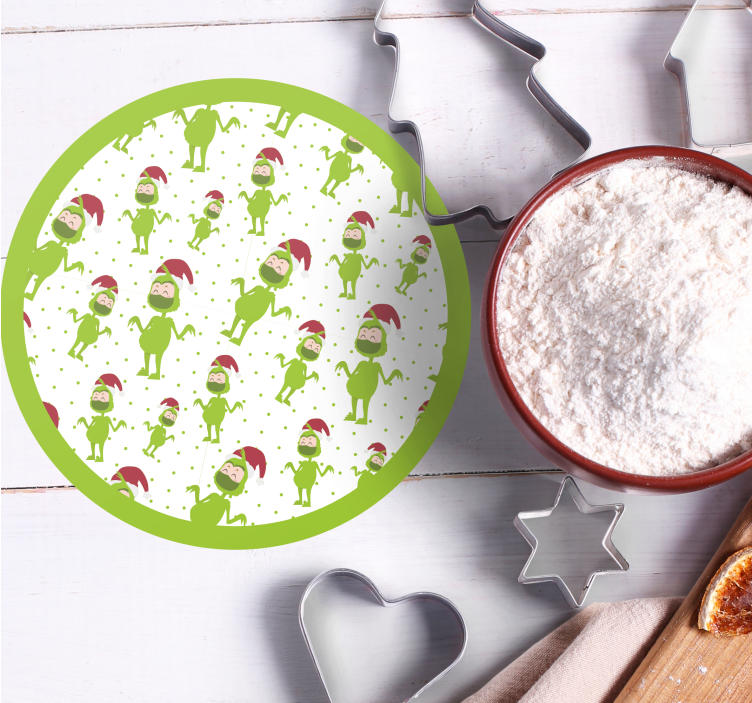 Sottobicchieri natalizi personaggi verdi fantasiosi - TenStickers