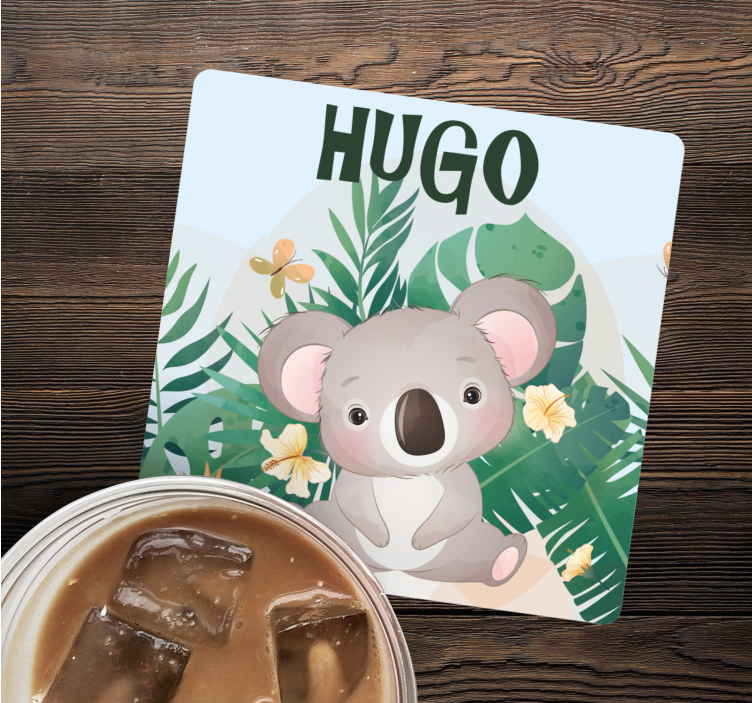 Sottobicchieri personalizzabili con adorabili koala - TenStickers