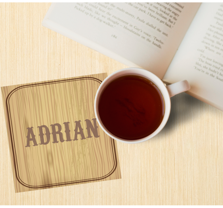 Sottobicchieri personalizzabili effetto legno - TenStickers
