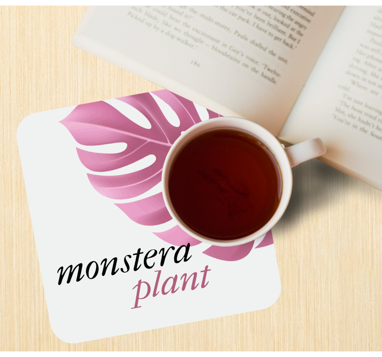 Sottobicchieri personalizzabili foglia di monstera - TenStickers