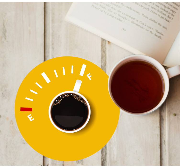 Sottobicchieri personalizzabili indicatore di livello caffè - TenStickers