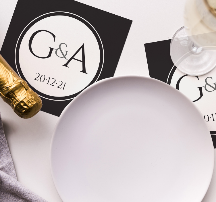 Sottobicchiere classico personalizzato - TenStickers