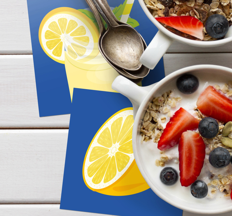 Sottobicchieri piastrelle bevanda al limone rinfrescante - TenStickers