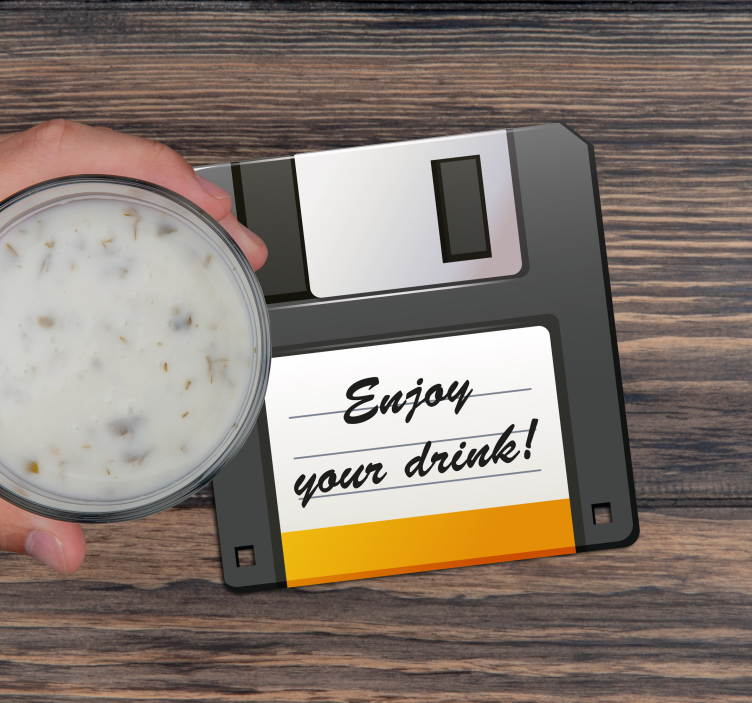 Sottobicchieri promemoria bevande floppy disk - TenStickers